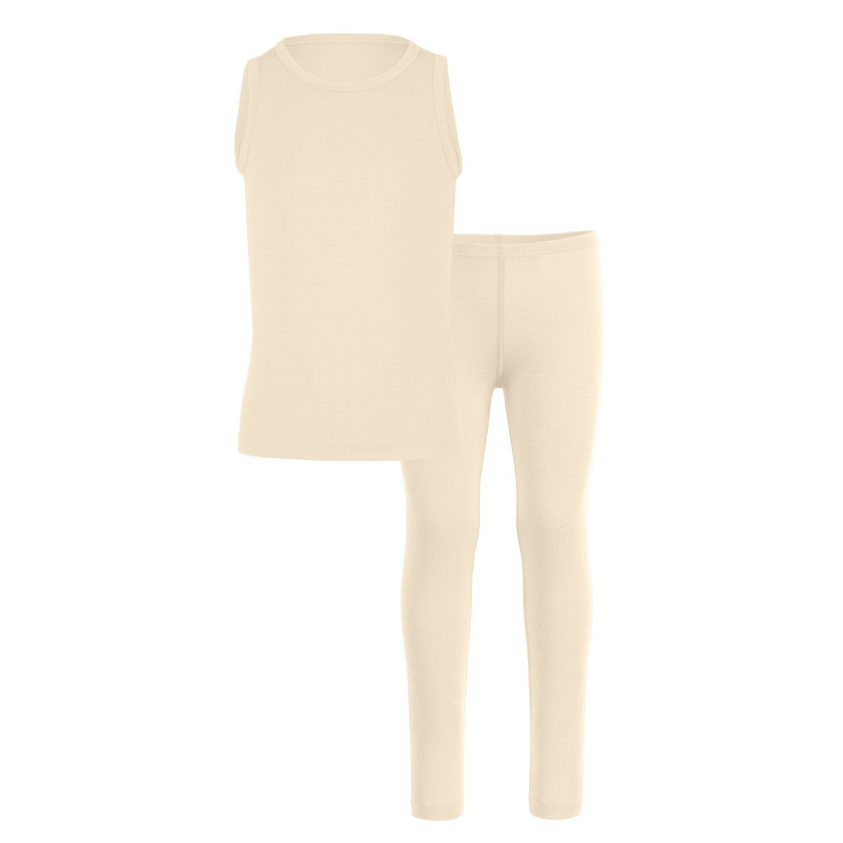 Kids Merino 160 Ensemble Débardeur & Bas Naturel