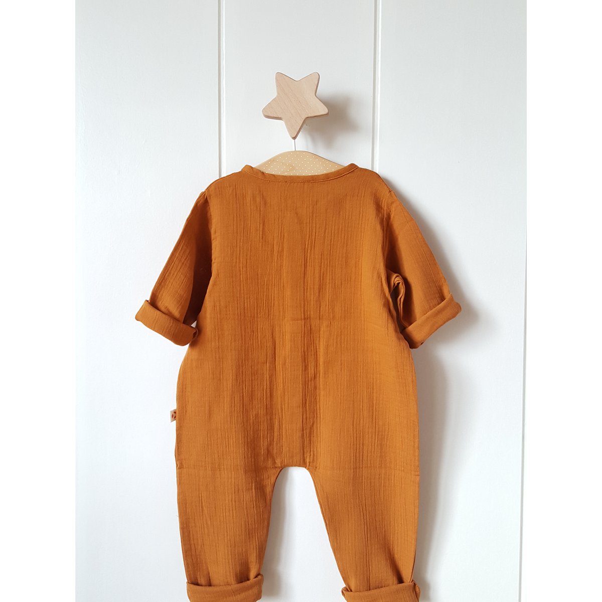 Pelele muselina unisex / 100% Algodón orgánico doble gasa