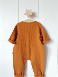 Unisex-Strampler aus Musselin / 100 % Bio-Doppelgaze-Baumwolle