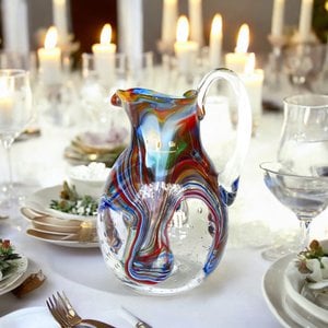 1 Longhi Caraffa in Murano Glass, gebouwd op het eiland Murano, Blow and Handmade door Master Glassmakers - Special Edition - 1000 ml.