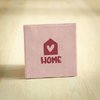 Tegeltje - Home | Roze & Bordeaux | 10x10cm