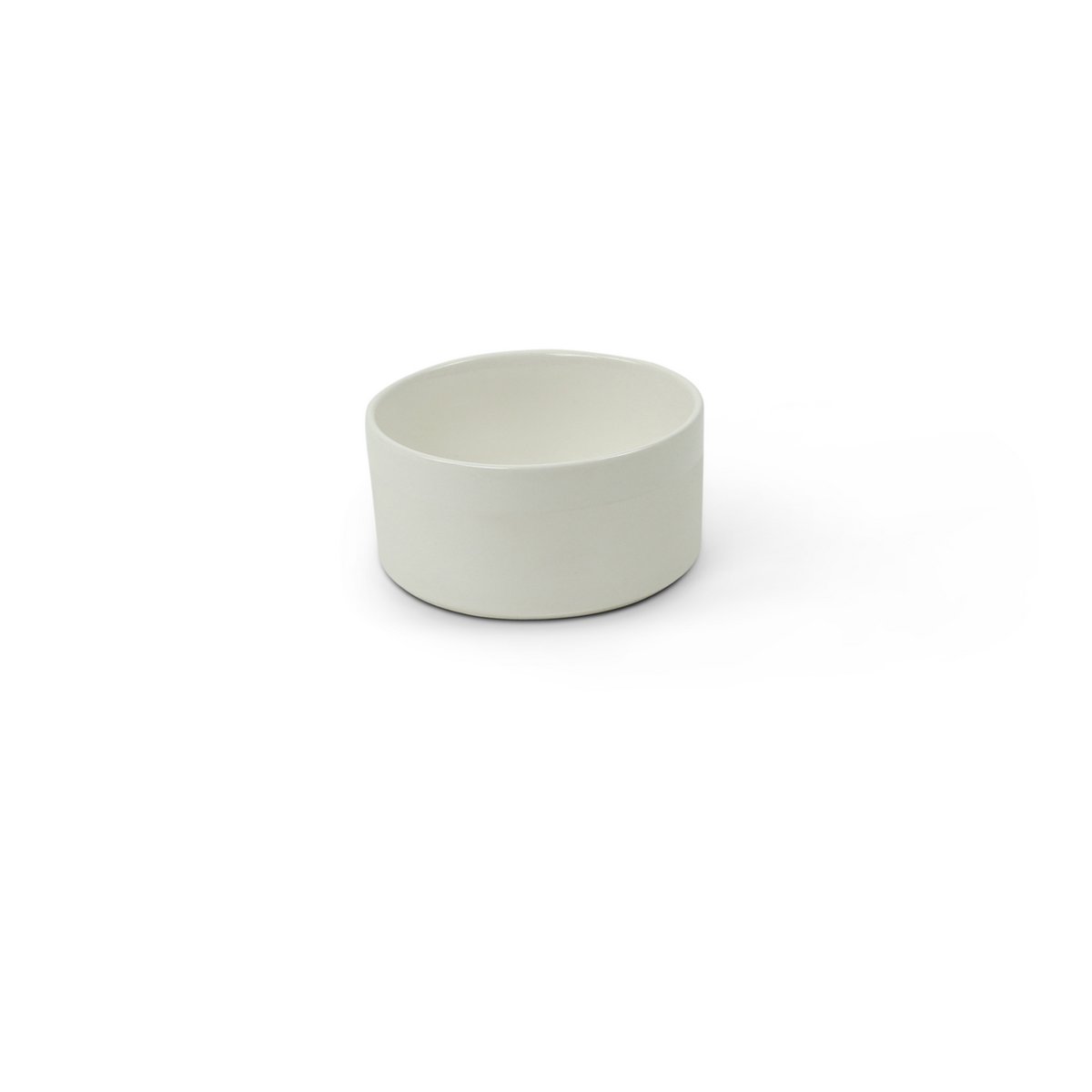 Bowl Cyl S cer mat w.band white 10,5x5cm
