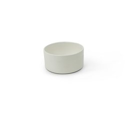 Bowl Cyl S cer mat w.band white 10,5x5cm