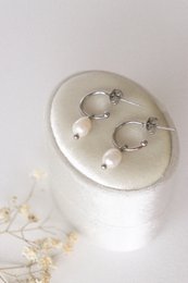 Pendientes de perlas clásicas - plata