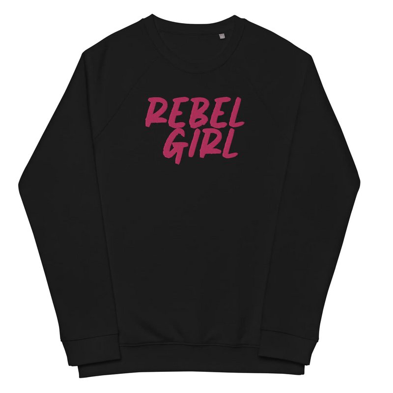 Rebel Girl Unisex Bio-Raglan-Sweatshirt Bio-Kleidung mit STICKEREI