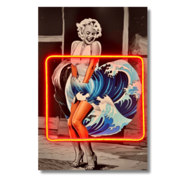 Marilyn Wave Kanagawa | LED -Wandkunst