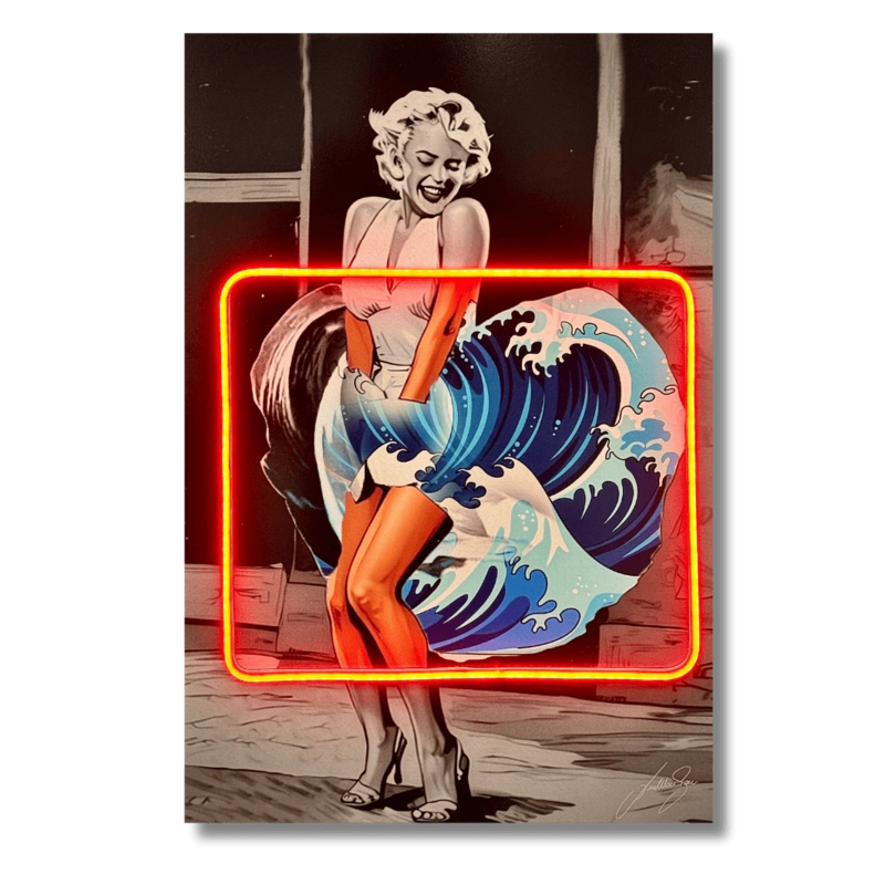 Marilyn Wave Kanagawa | LED -Wandkunst