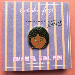 Independent Girl Pin, hard enamel