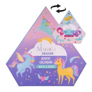 Beauty advent calendar for girls MAGICAL UNICORN & MERMAID in mermaids & unicorn design