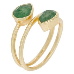 "Taya" Ring Aventurin grün