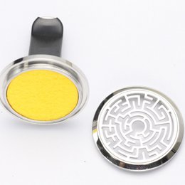 Diffusor voor auto Clip'Arôme - labyrint - in roestvrij staal met blotters - decoratief aromatherapie-accessoire - cadeau-idee