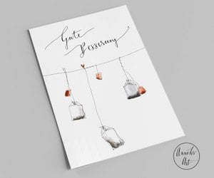 Postkarte | Gute Besserung Teebeutel