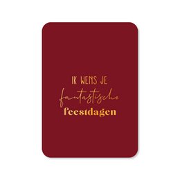 Kerstkaart Fantastische feestdagen (met goudfolie)