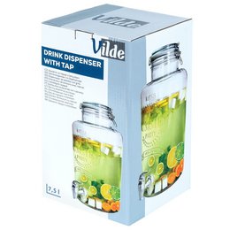 Dispenser with Tap Glass 8 l