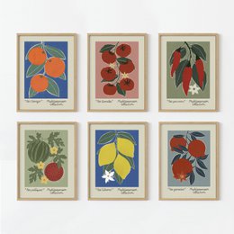 Mediterrane Kollektion – Zitronen-Kunstdruck
