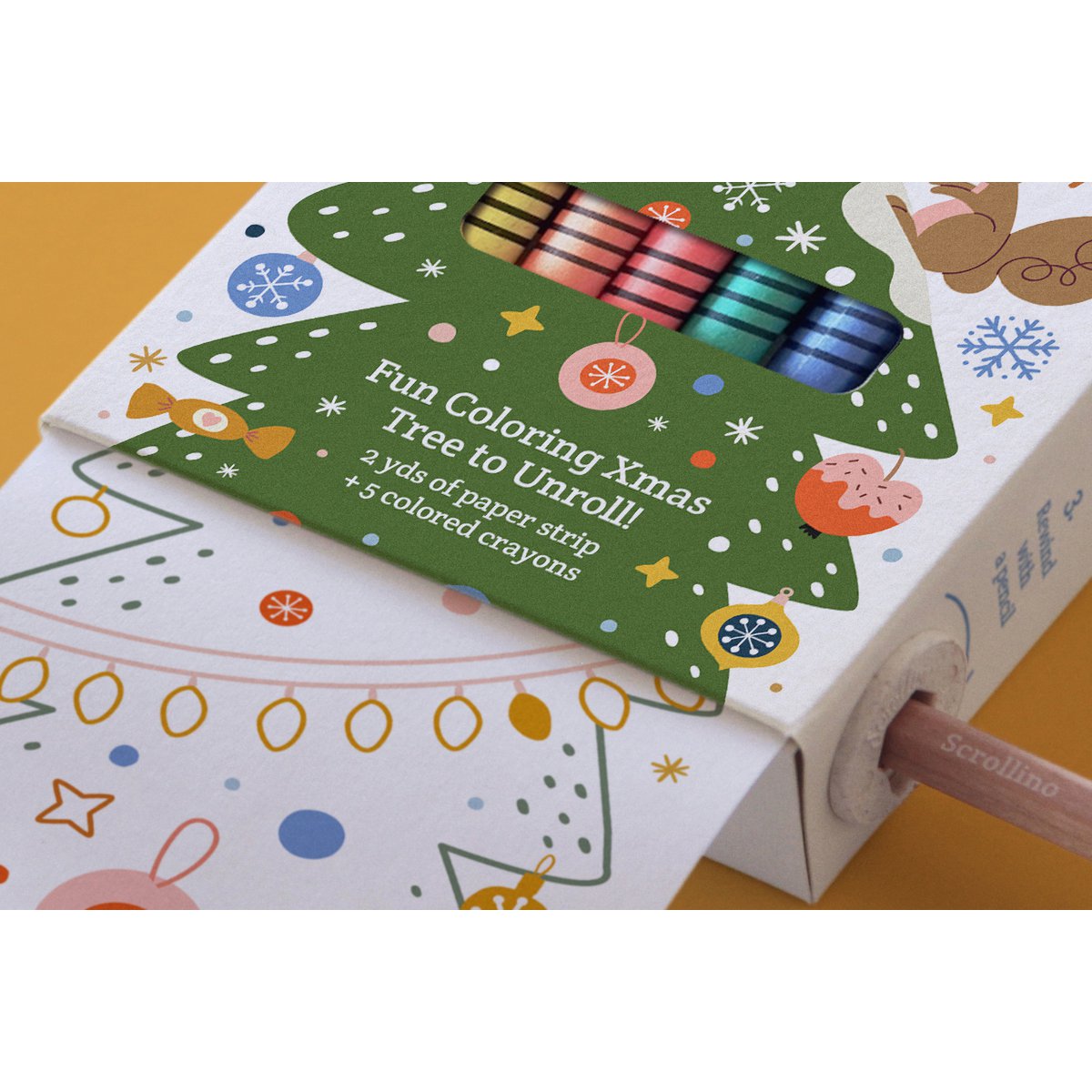 Kerstboom tot kleur - Scrollino Xmas kleurplaten