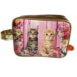 Neceser Fiesta Gato rosa