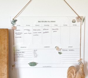 Weekly planner A4 "Green" made of acrylic