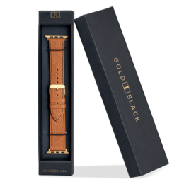 Apple Watch bracelet nappa brown (adapter gold)