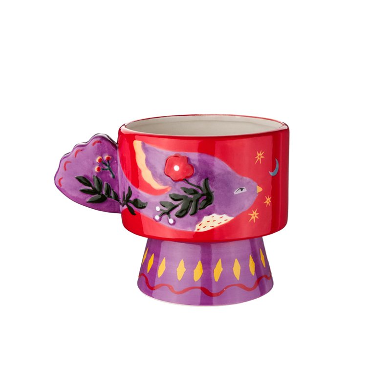 Earthenware vase duskdove