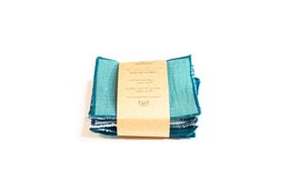 Washable makeup remover cotton gauze pads in eucalyptus scent, soft and absorbent for gentle cleansing.