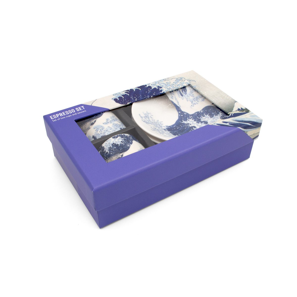 Espresso set, The Great Wave, Hokusai