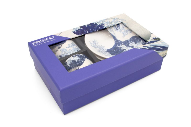Espresso set, The Great Wave, Hokusai