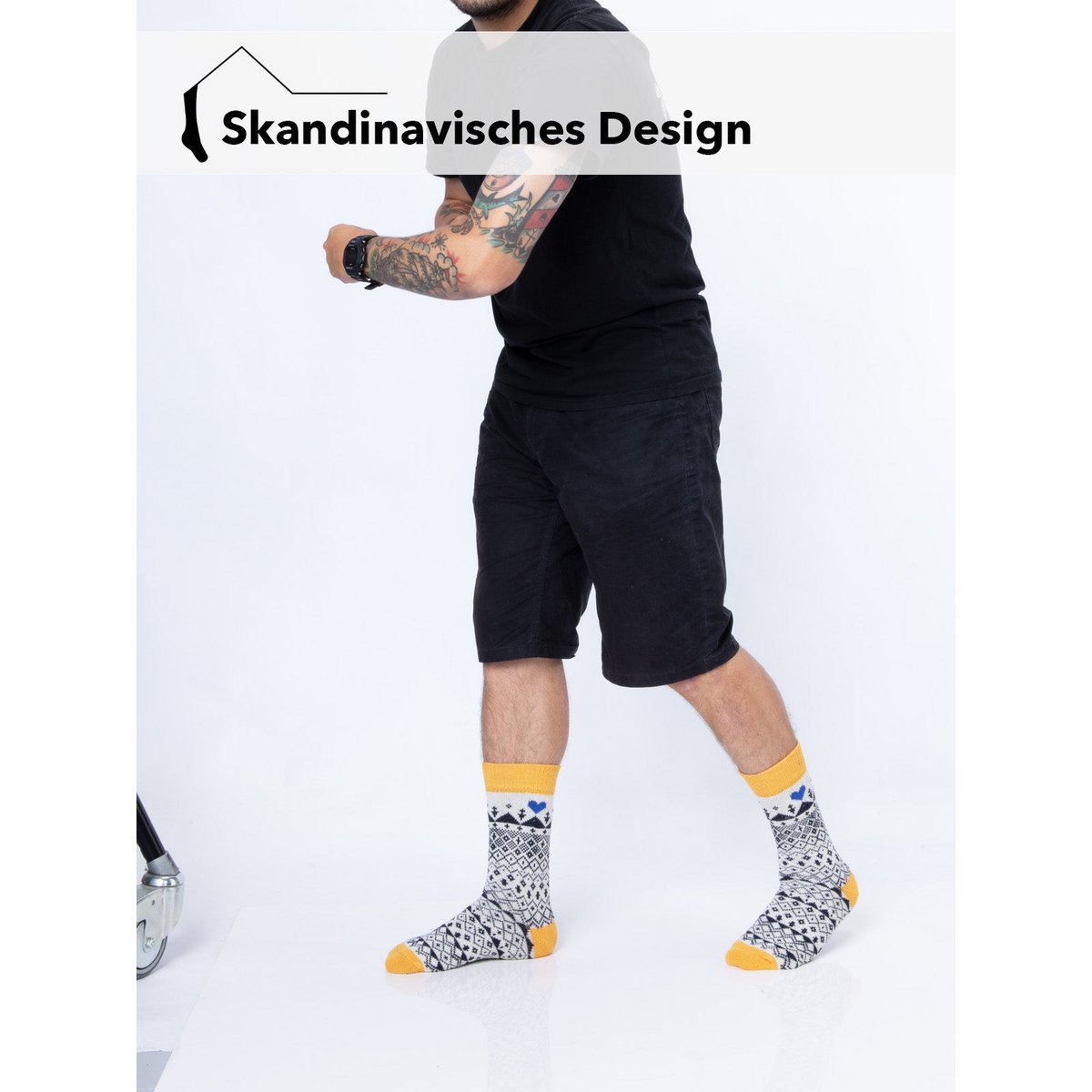 A few colorful casual socks made of cotton heart pattern