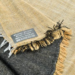 Florence Artegiani. Two-tone scarf scarf with double flap, modal and wool. Made in Italy.