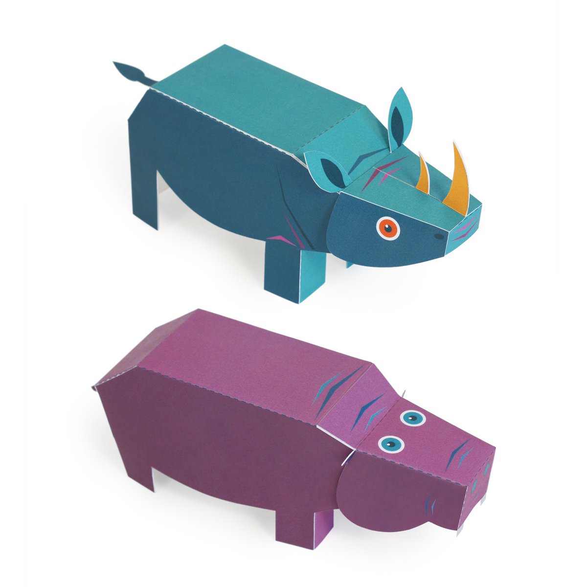 Savannah Animals Paper Toys