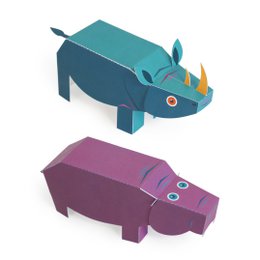 Savannah Animals Paper Toys