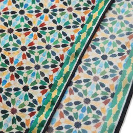 Arabesque tegelwerk satijnen sjaal Naima