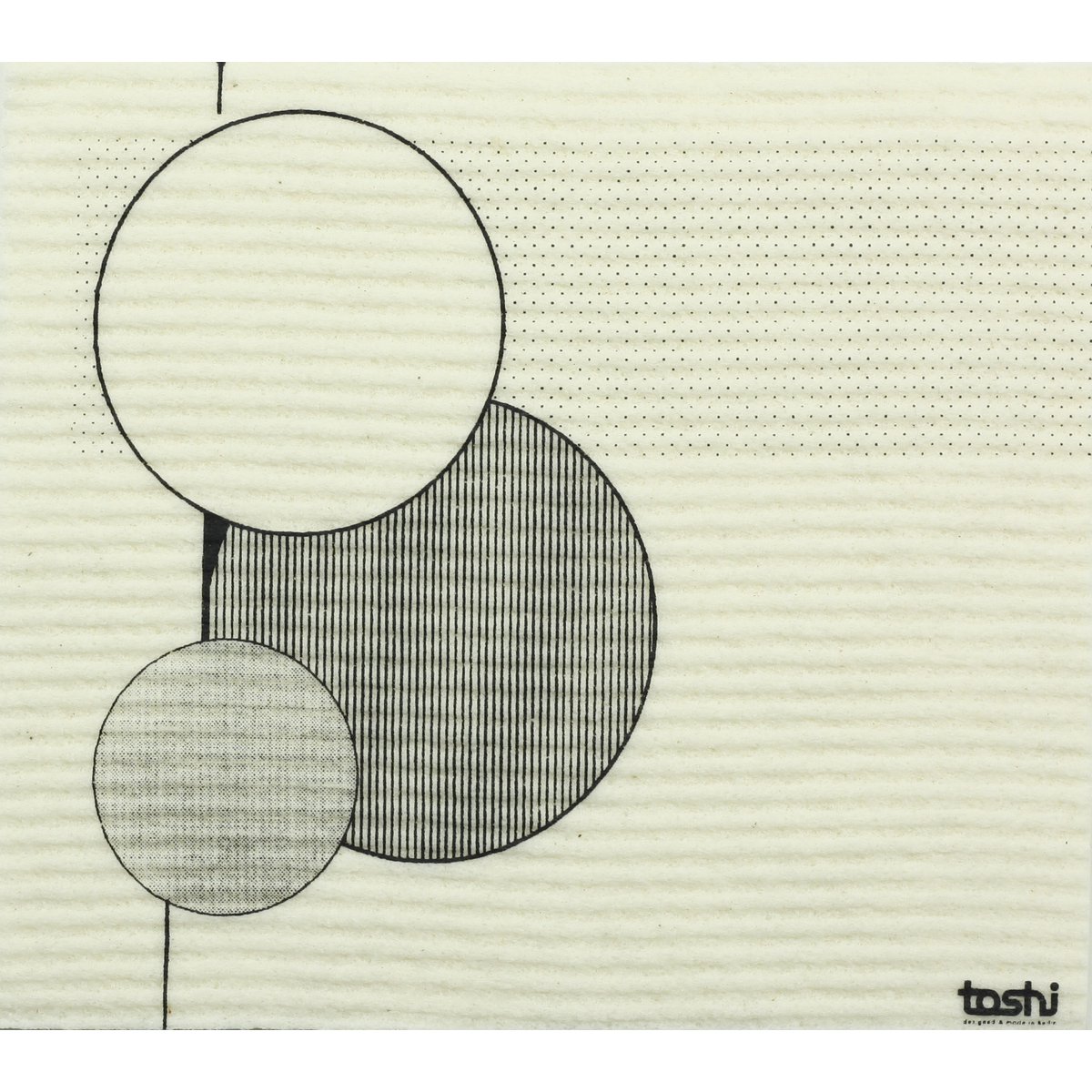Sponge cloth furbi: 3 circles and 1 line