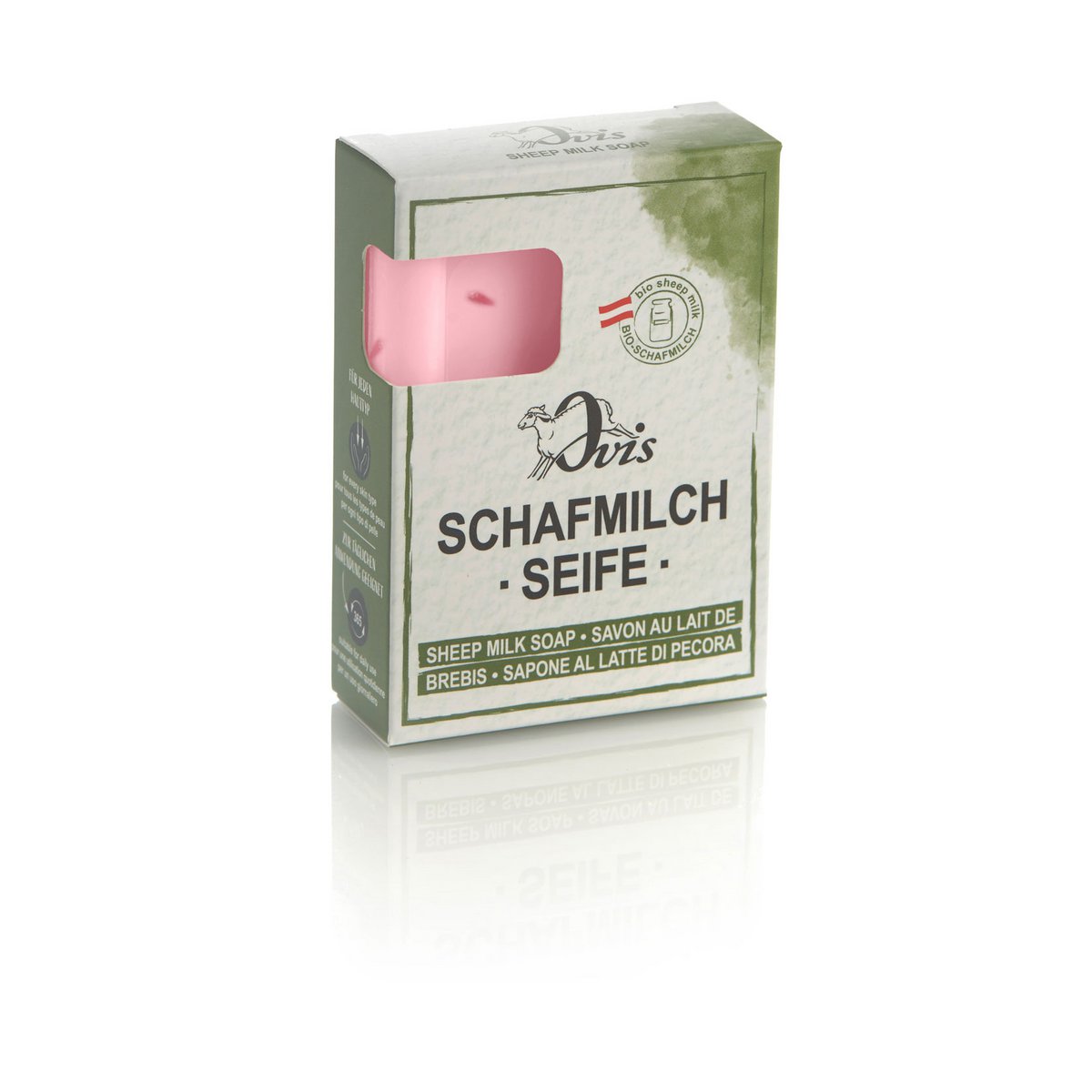 Ovis-Seife Eckig verp Himbeer Spritz 8,5x6 cm 100 g