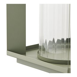 Lohals Lantern, glass/metal, green, 18x18x20,5 cm