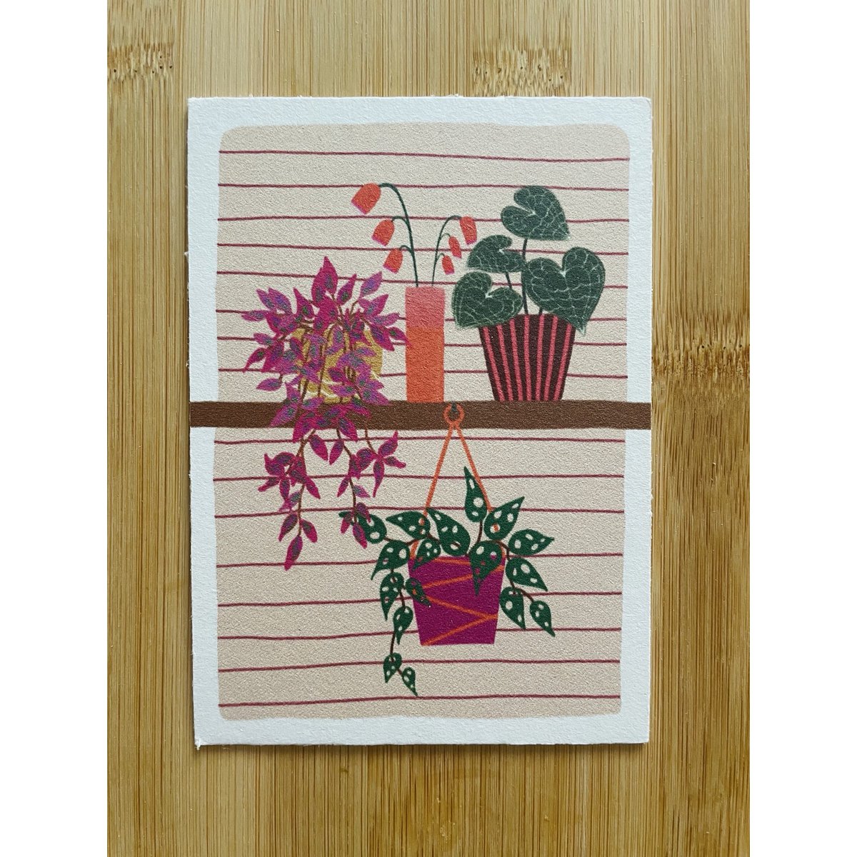 Bord med planter papkort