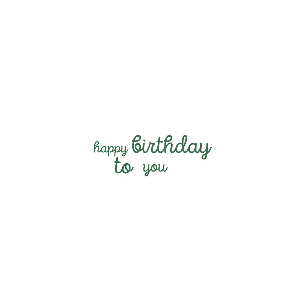 Card Happy Birthday To You