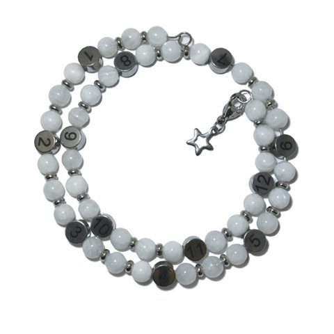 Stillarmband aus Naturstein - Mondstein