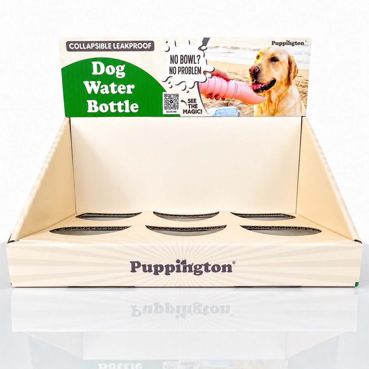 Dog Water Bottle Retail Counter Display (display only - bottles not included)