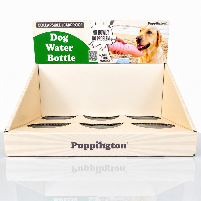 Dog Water Bottle Retail Counter Display (display only - bottles not included)