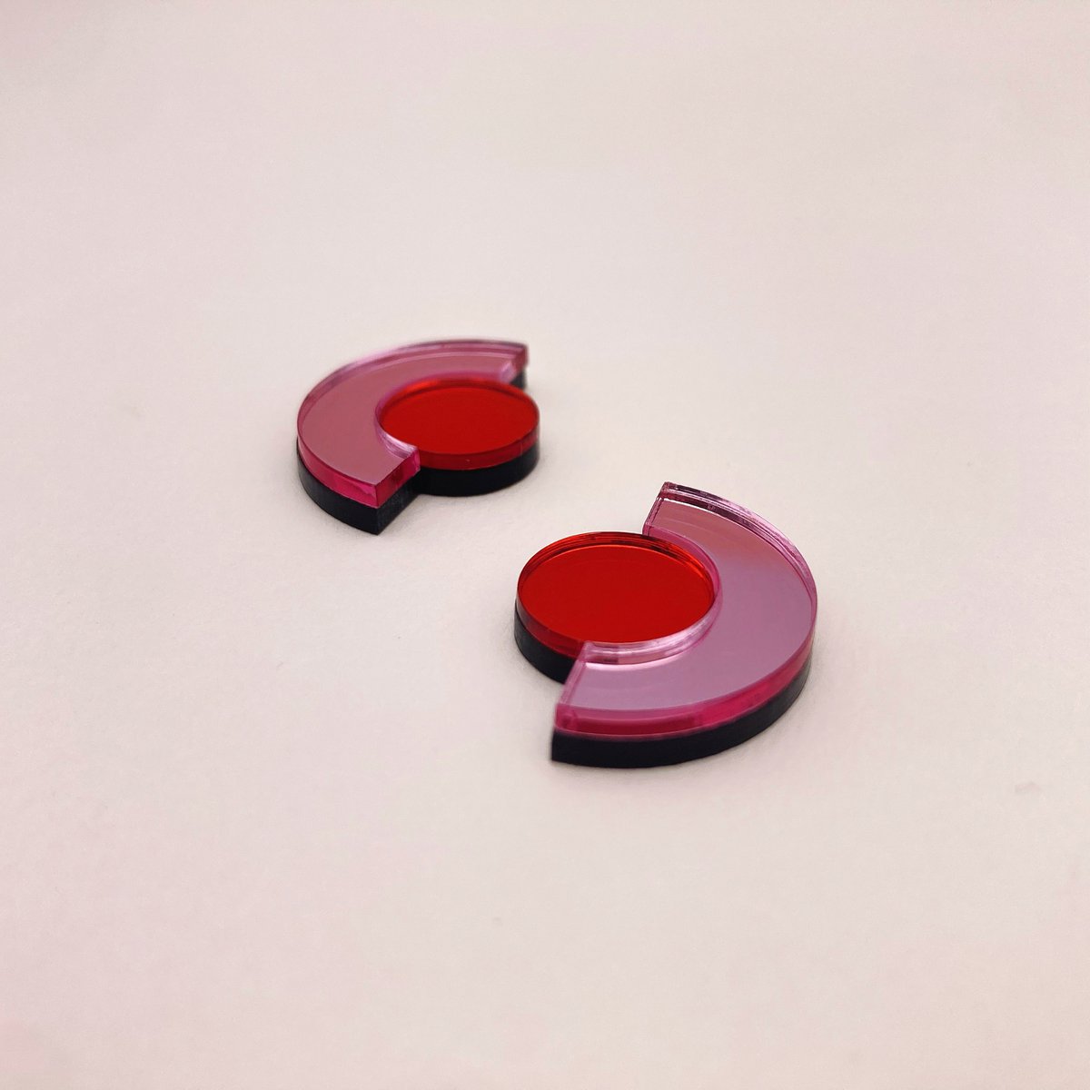 Mirror chip earrings - Roseline