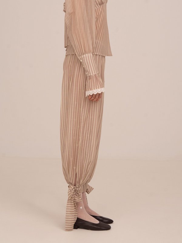 Strawberry Crush Pink Striped Trousers