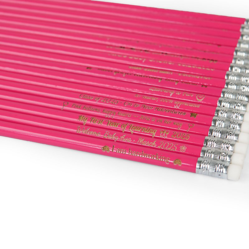 Pink træ HB -blyant med viskelæder, perfekt gave til studerende, kunstnere og lærere