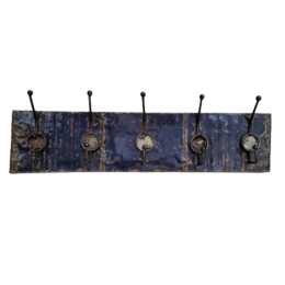 Coat rack 5 hooks made from recycled oil drums upcycling | different colors