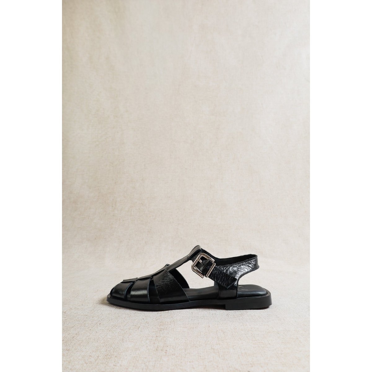 ADENA NERO - Sandali slingback da pescatore