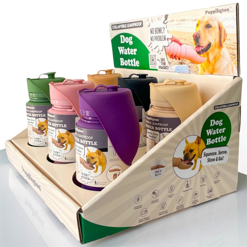 Dog Water Bottle Retail Counter Display (display only - bottles not included)