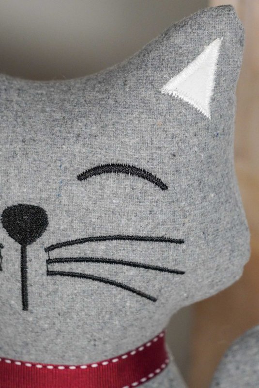 Tope de puerta gato gris 28 cm Isabelle Rose
