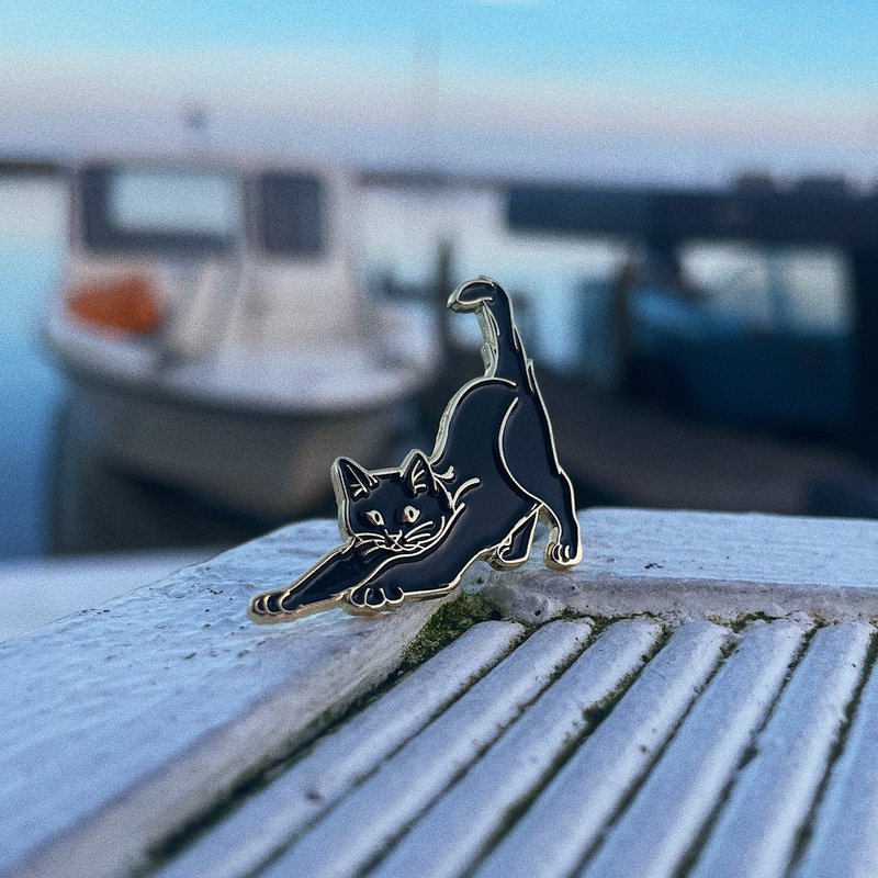 Pin di smalto "Gatto di allungamento"