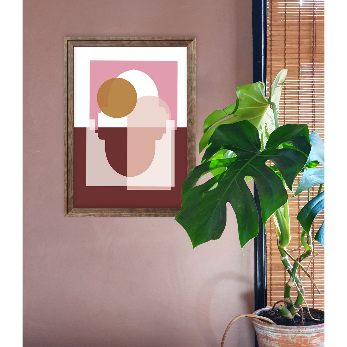A3 Poster - Marrakech Zonsopgang - Terracotta/Roze