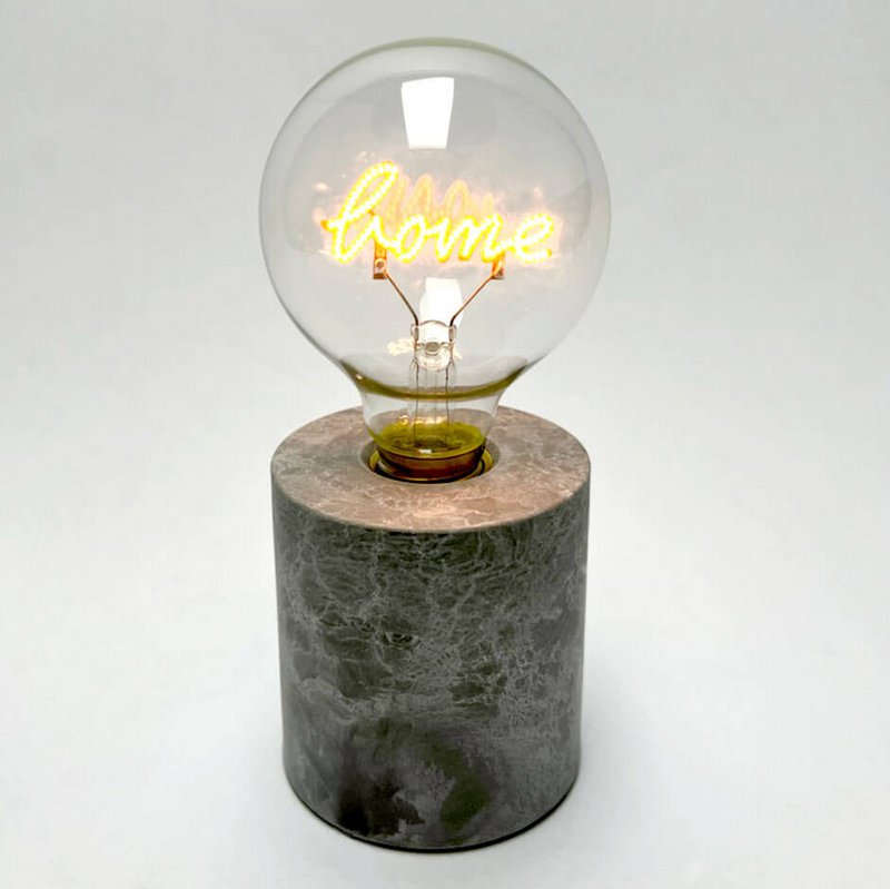 Lucia - table lamp, concrete look base with LED lamp “Home”